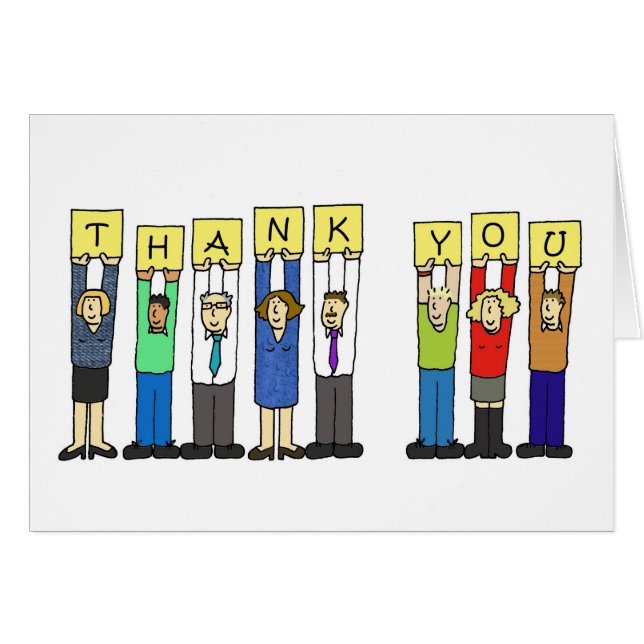 Tack från oss alla hälsningskort (Framsidan Horizontal)