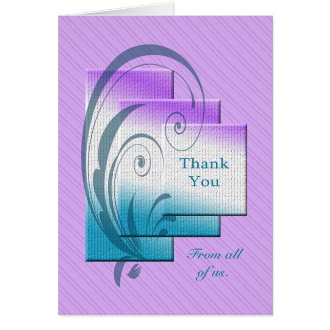 Tack från oss alla hälsningskort (Framsidan)