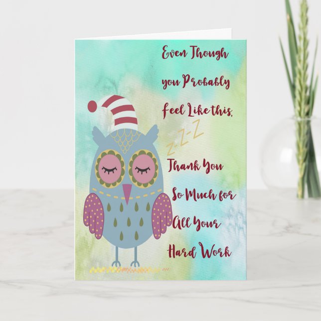 Tack från personal till sjukvårdsarbetare kort (Framsida)