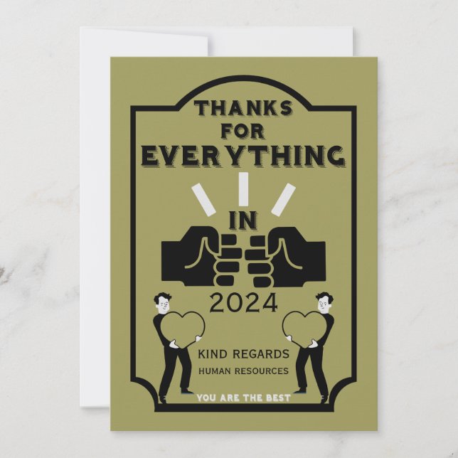 Tack från personalresurser kort (Framsida)