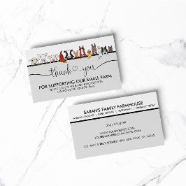 Tack från veterinär för lantbrukets djur visitkort