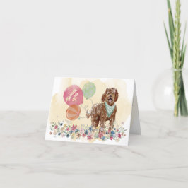 Tack från You & Brown Labradoodle & ballonger