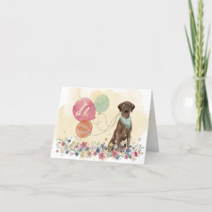 Tack från You & Chocolate Labrador Retriever Kort