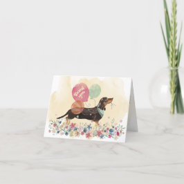 Tack från You & Dachshund hund och ballonger