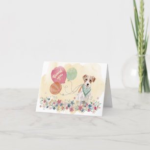 Tack från You & Jack Russell Terrier-ballonger Kort