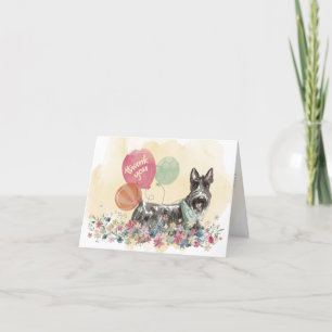 Tack från You & Scottish Terrier Hund ballonger Kort