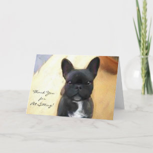 Tack Fransk Black Bulldog-kort Kort