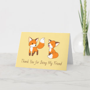 Tack Friend - Little Foxes Kort