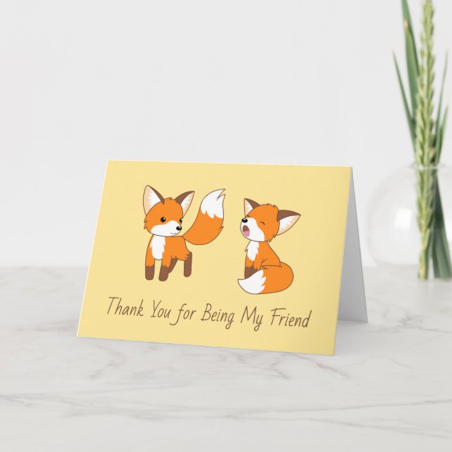 Tack Friend - Little Foxes Kort (Framsida)