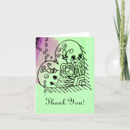 Tack Front Line Workers Grönt Lila Heart