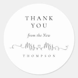 Tack, fru Ring, Lesbisk Bröllop! Runt Klistermärke