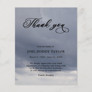 Tack Funeral Cloudy Sympathy Grief Card