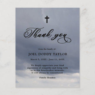 Tack Funeral Cloudy Sympathy Grief Card