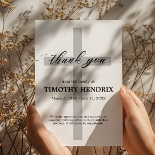 Tack Funeral Cloudy Sympathy Grief Card Inbjudningar