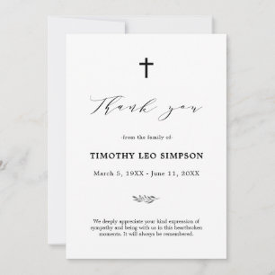 Tack Funeral Cloudy Sympathy Grief Card Kort