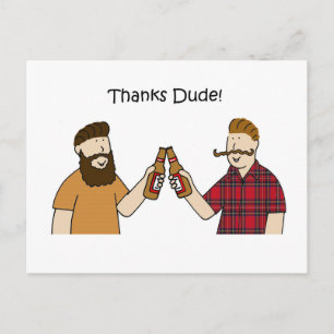 Tack Funky Hipsters Vykort