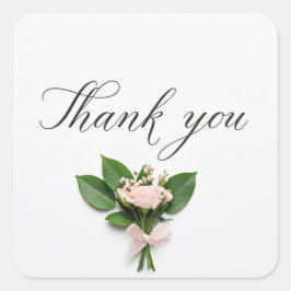 Tack Fyrkantigt Klistermärke