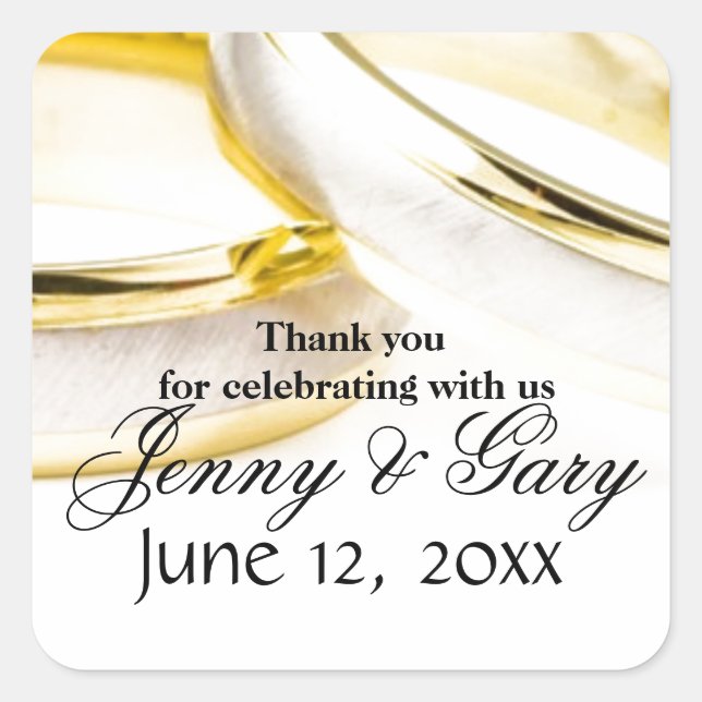 Tack Fyrkantigt Klistermärke (Framsida)