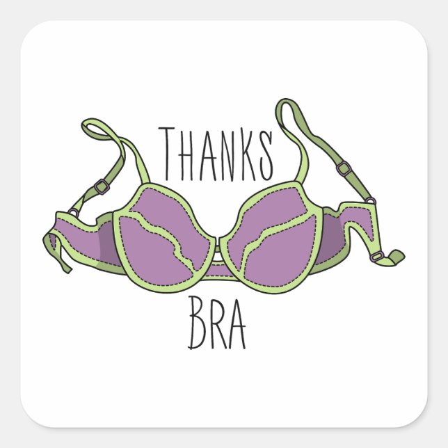 Tack Fyrkantigt Klistermärke (Framsida)