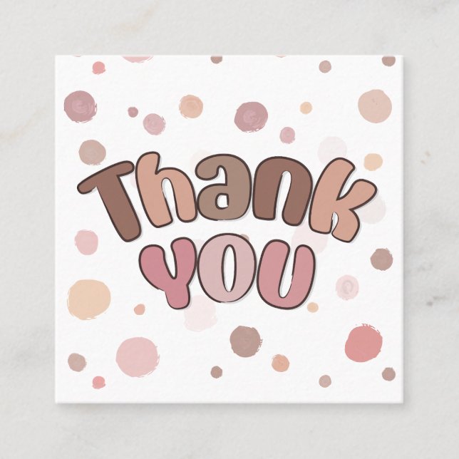 Tack Fyrkantigt Visitkort (Framsida)