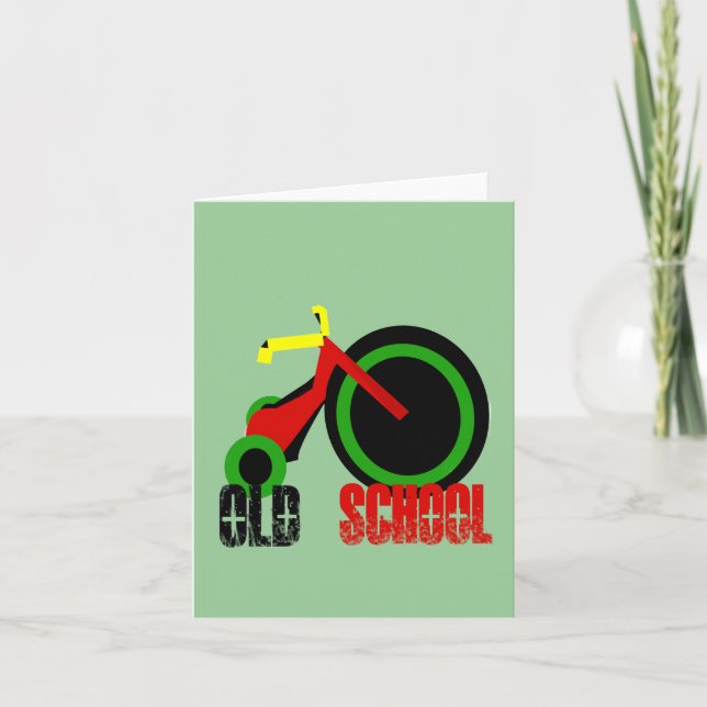 Tack, gammaldags stor cykel tack kort (Framsida)