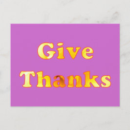 Tack, ge, ord-konst med gult lila vykort