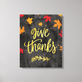 Tack, ge, Thanksgiving Wall Art Canvastryck