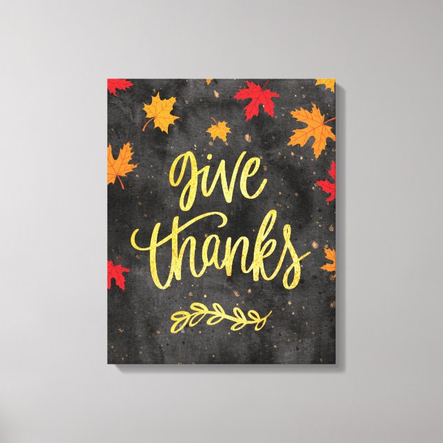 Tack, ge, Thanksgiving Wall Art Canvastryck (Framsida)
