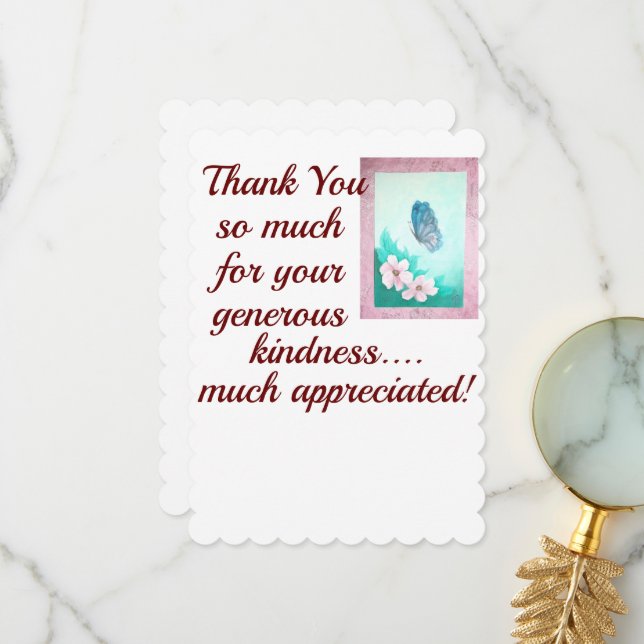 Tack/generöst skenditetskort tack kort (Fram/Back In Situ)