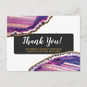 Tack Geode Agate Slice Gemstone Ultra Violet Vykort