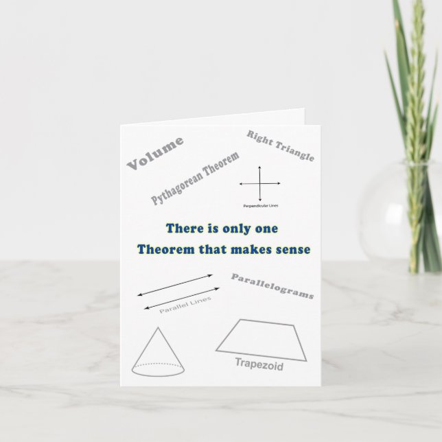 Tack Geometry Math Teacher Card (Framsida)