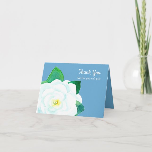 Tack Get well Gift Gardenia Flower Kort (Framsida)