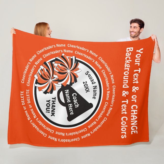 Tack Gift för Cheer Coach, din FÄRGER, Cheer Fleecefilt (På plats)