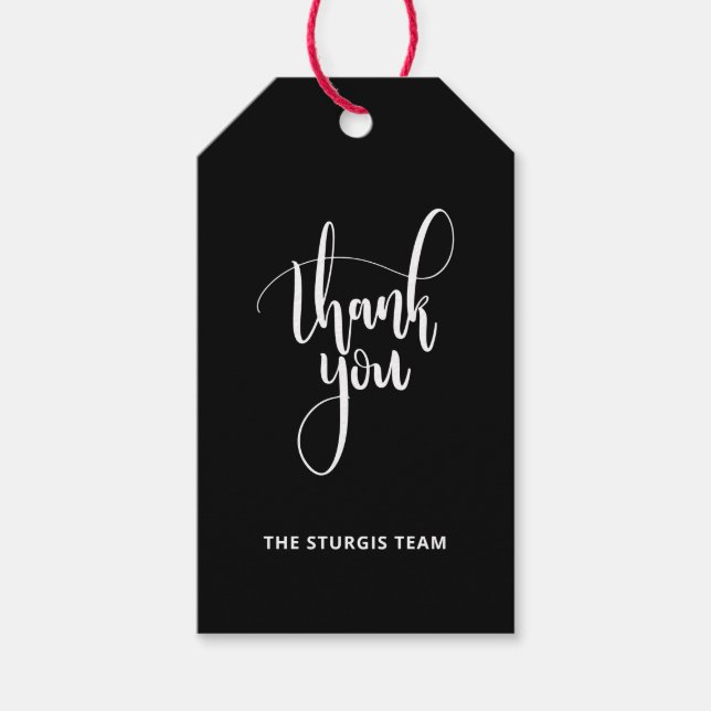 Tack Gift-Märkre anpassad efter ditt namn Presentetikett (Framsidan)