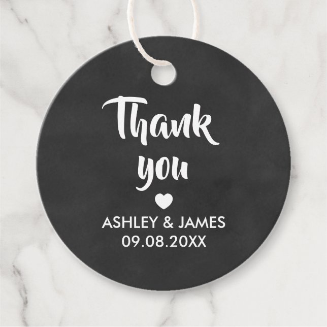 Tack Gift Märkre, Bröllop Tack-kalkkort Gåvor Etiketter (Framsida)