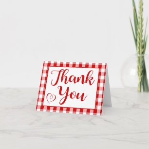 Tack Gingham Red White Checks Rustic Land Kort