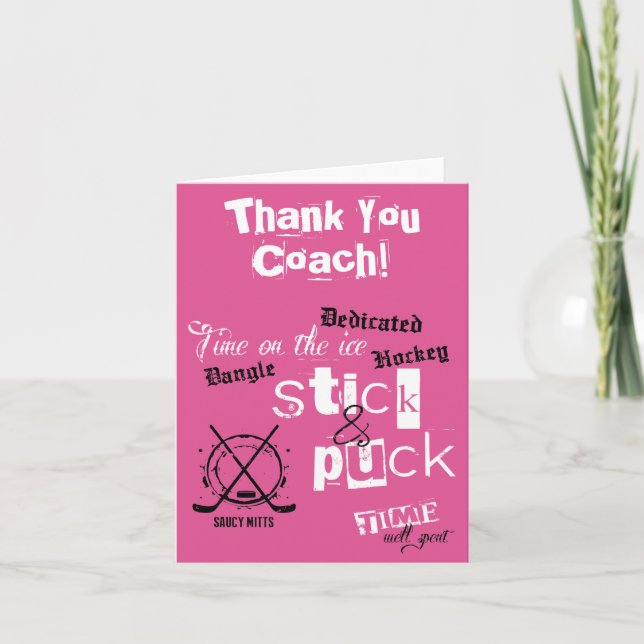 Tack Girls Hockey Coach Stick Puck Time Rosa (Framsida)