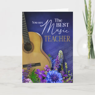 Tack Gitarr Musiklärare Kort