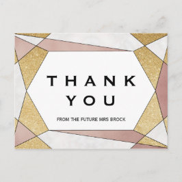 Tack – Glam-Geometrisk Diamant Vykort