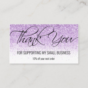 Tack Glitter Calligraphy Elegant Finare Visitkort