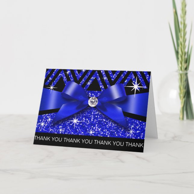 Tack Glitter Chevron Bling Diamond Sapphire (Framsida)