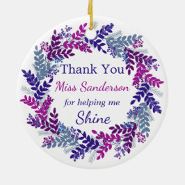 Tack God Jul-lärare Julgransprydnad Keramik