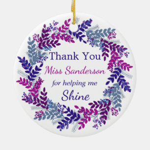 Tack God Jul-lärare Julgransprydnad Keramik