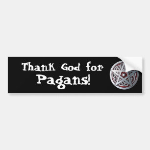 Tack gode Gud för Pagans! Bildekal