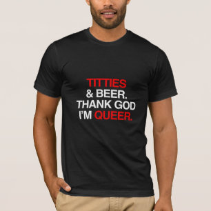 Tack gode gud jag är bög (kvinna) tee