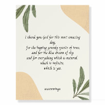 "Tack gode gud" Poster ekummeringar