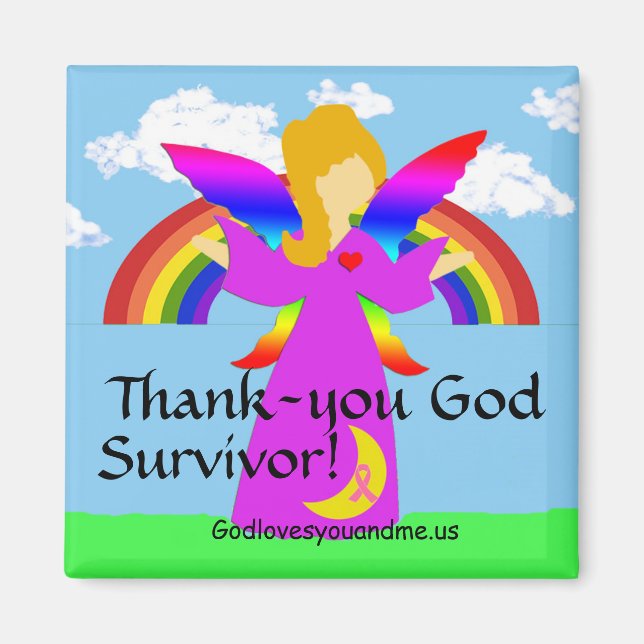 Tack gode Gud Survivor! Magnet (Framsidan)