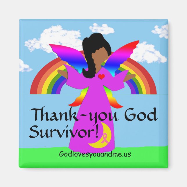 Tack gode Gud Survivor! Magnet (Framsidan)