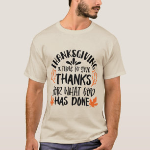 Tack gode Gud Thanksgiving ord konst T Shirt
