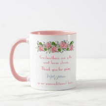 Tack Godmor Gift Rosa Flowers Personlig